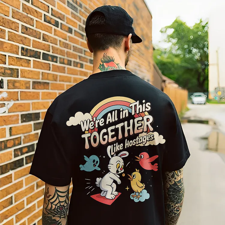 We're All In This Together Like Hostages Printed Men's T-shirt