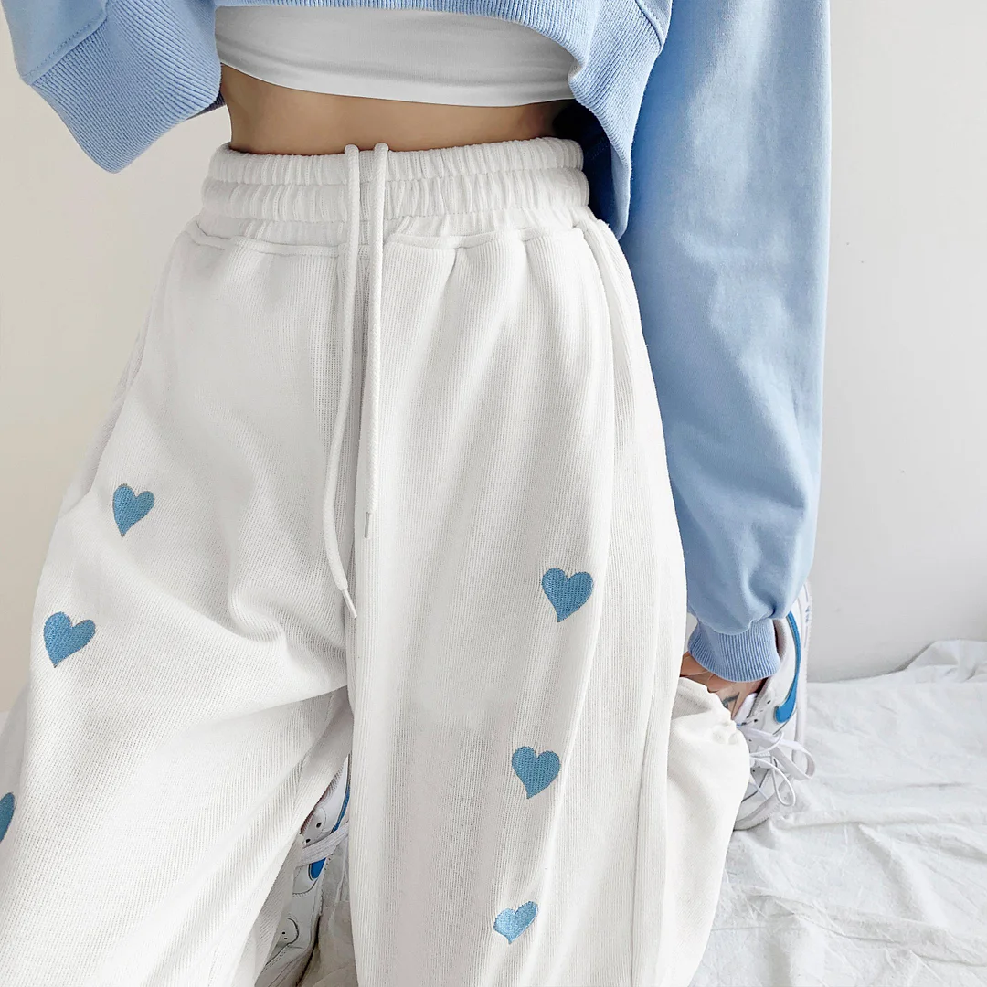 Korean Fashion Love Print Jogger Pants SP16286