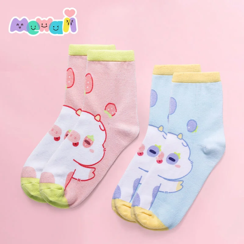Mewaii® Berry Cow Cute Animal Socks Casual Ankle Socks Cotton Socks Gifts
