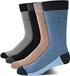 Calvin Klein Men's Dress Socks - Cotton Blend Crew Socks: Patterns and Solids (4 Pack)