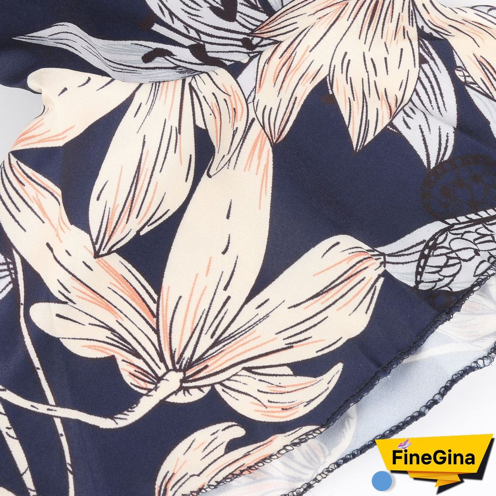 Light New V-neck Elegant Short-sleeved Printed Dress