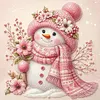 DIY Pearl Painting - Handmade Self - Adhesive Pearls - Snowman