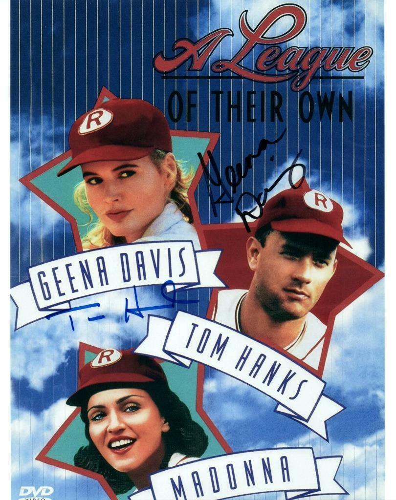 TOM HANKS GEENA DAVIS autographed 8x10 Photo Poster painting Really nice signed Photo Poster painting and COA