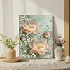 DIY Pearl Painting Pink Lotus for Home Decor with Frame(30x40cm)