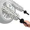 2pcs Wheel Barrel Brush Microfiber Wheel Cleaner Brush Removable Cover Auto Tire Cleaning Scrubber Auto Accessories for Car Maintenance Vehicle Wash Tool (black)