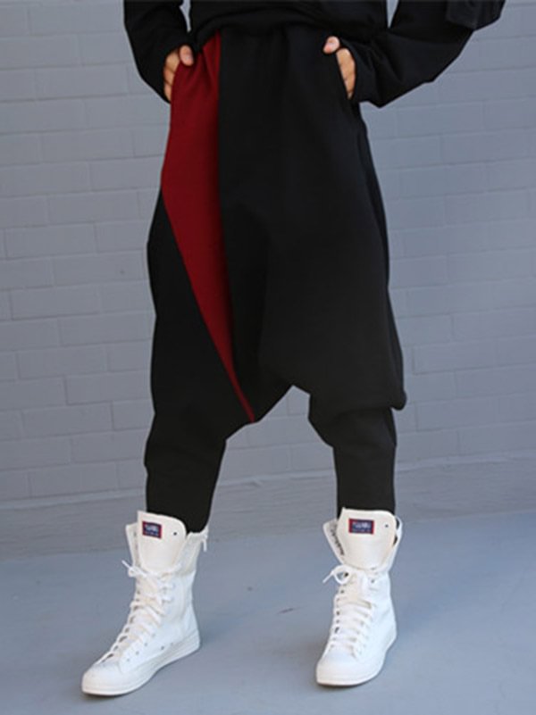 Casual Split-Joint High-Waist Wide Legs Harem Pants