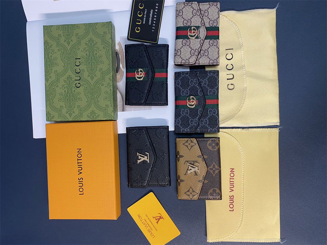 Gucci Adjustable Crossbody LV Accordion Card Holder Fashion Accessories Wallet