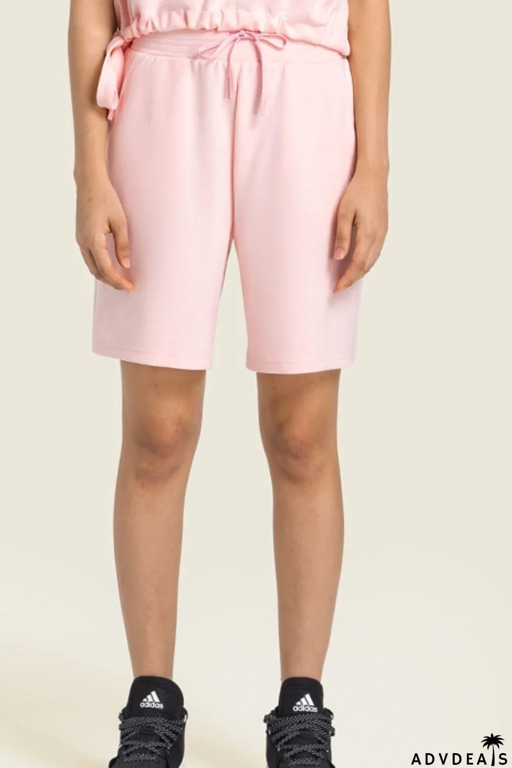 Drawstring Elastic Waist Sports Bermuda Shorts