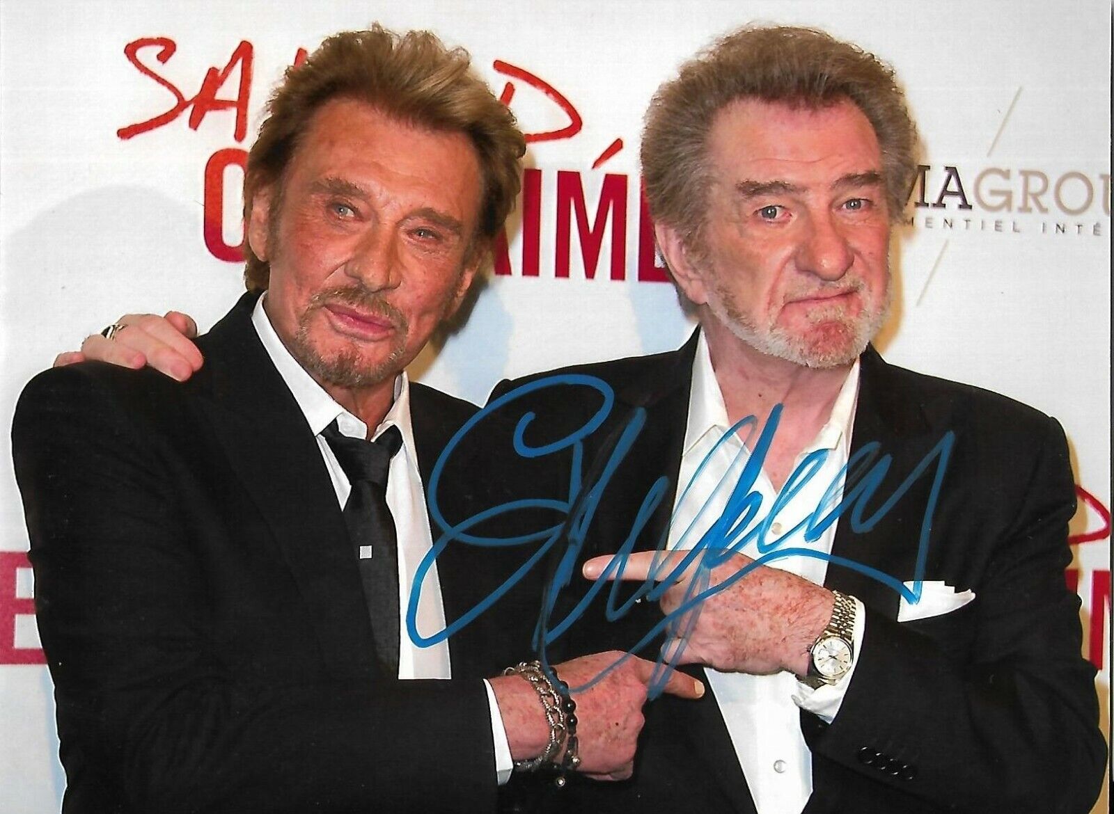 eddy mitchell autographe signed Autographed Photo Poster painting dédicace