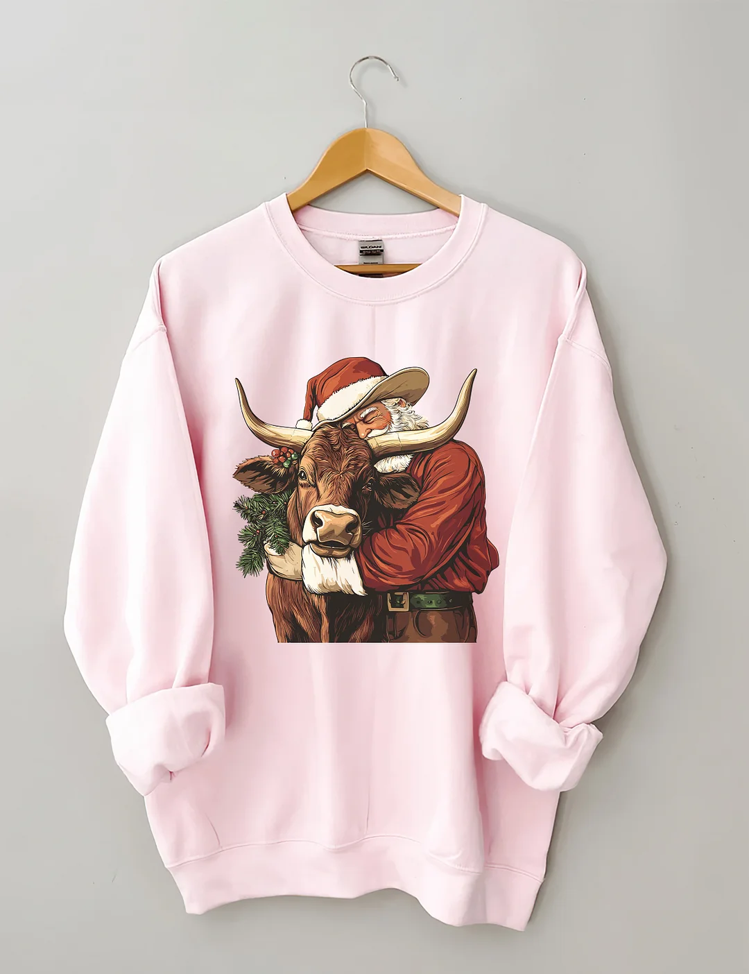 Cowboy Santa Western Roping Christmas Sweatshirt