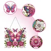 (US Only)Flowers Butterflies Diamond Painting Hanging Pendant DIY Diamond Ornaments