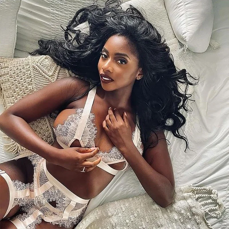 Ellolace Erotic Lingerie Women's Underwear Set Lace Bra Set Sexy Hollow Out Lingerie Set Push up Bra Underwear Set Sexy Lingerie