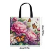 Peony Butterfly-11CT DIY Stamped Cross Stitch Shopping Bag 40*40cm/15.75*15.75in