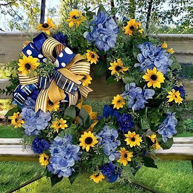 Ukraine Sunflower Wreath Door Decoration
