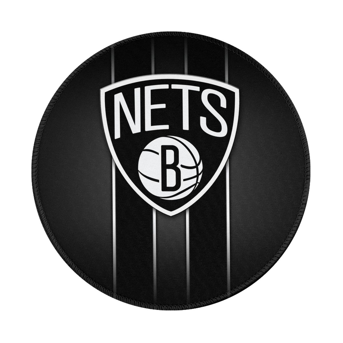 Brooklyn Nets Black Non-Slip Rubber Round Mouse Pad