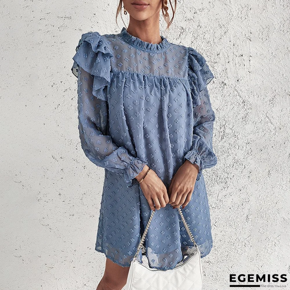 Casual Ruffle Sleeve Holiday Dress | EGEMISS