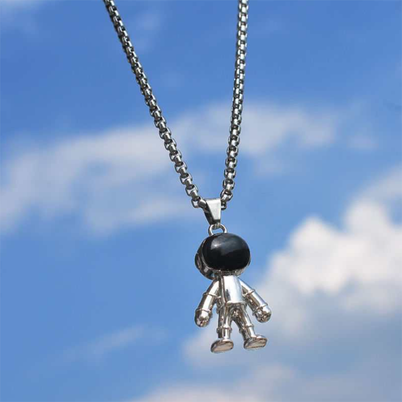 Fashion Personality Space Astronaut Pendant Necklace