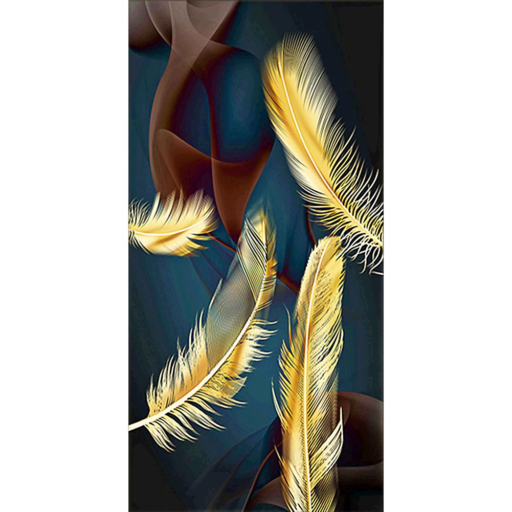 

45x85cm Round Drill Diamond Painting-Feather Hanging Digital, 501 Original