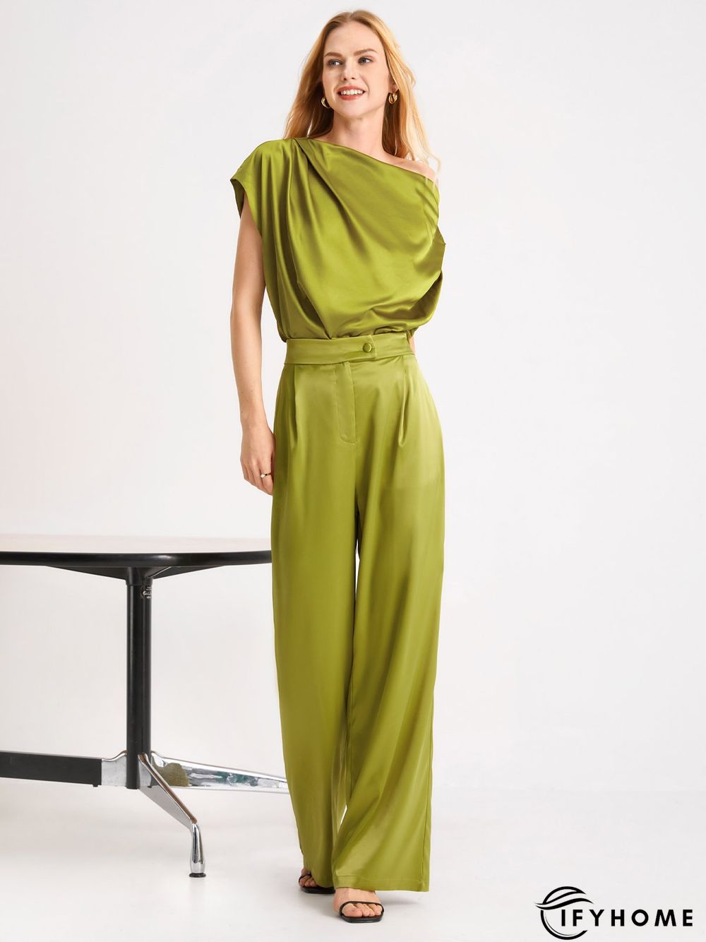 Summer Lightweight Zipper fly Straight Leg Elegant Pants | IFYHOME