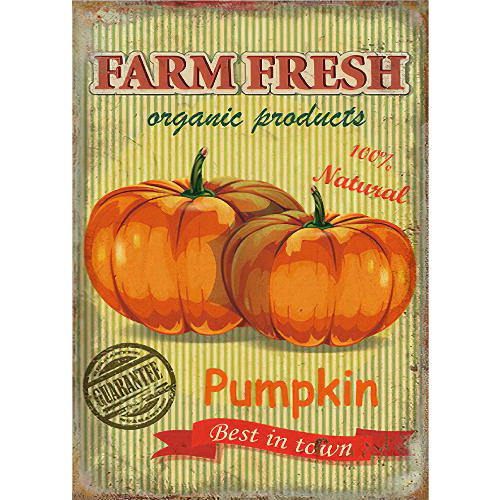 

Retro Pumpkin - Round Drill Diamond Painting - 30*40CM, 501 Original