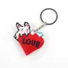 Buuny Love Beaded Counted Cross Stitch Ornament Kit Cross Stitch Bead Keychain 