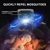LED Mosquito Repeller Lamp with Hook Rechargeable Folding Camping Tent Light