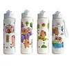 800ml Capybara Cute Water Cup with Straw & Handle Travel Water Bottle for Sports