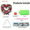 Valentine Day 2D Flat DIY Diamond Art Pendant Diamond Painting Set (Wreath)