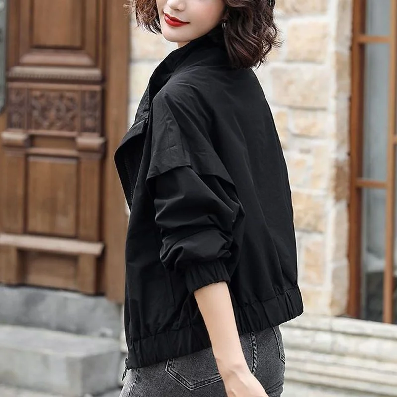 Toloer Toloer Coat Female 2024 New Korean Version Of The Versatile Fashion Foreign Style Casual Loose Small Baseball Jacket Jacket-Outfit Ideas