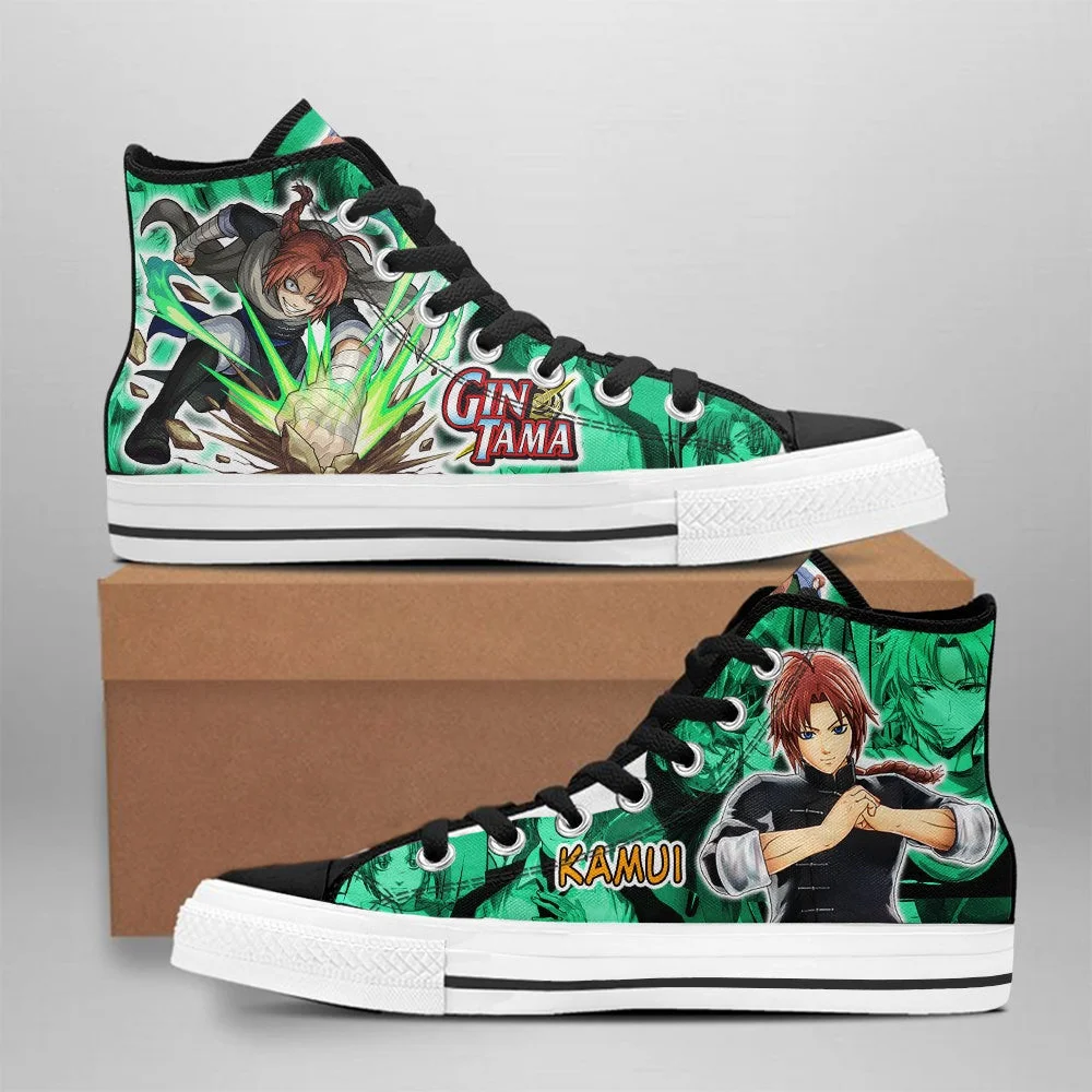 Kingofallstore - Kingofallstore - Kamui High Top Shoes Custom Gintama Anime Sneakers