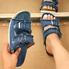 Gioiacombo&trade; Pantofole con fibbia in denim