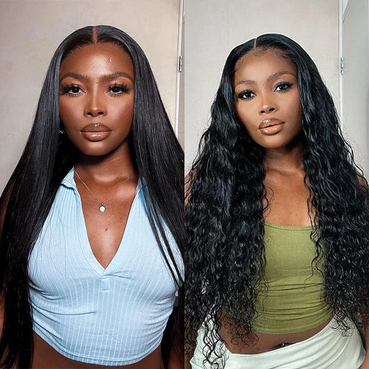 Buy Bone Straight V Part Wigs After Wet Get Deep Curls Wave Wigs Meets Real Scalp 1 Wig 2 Styles