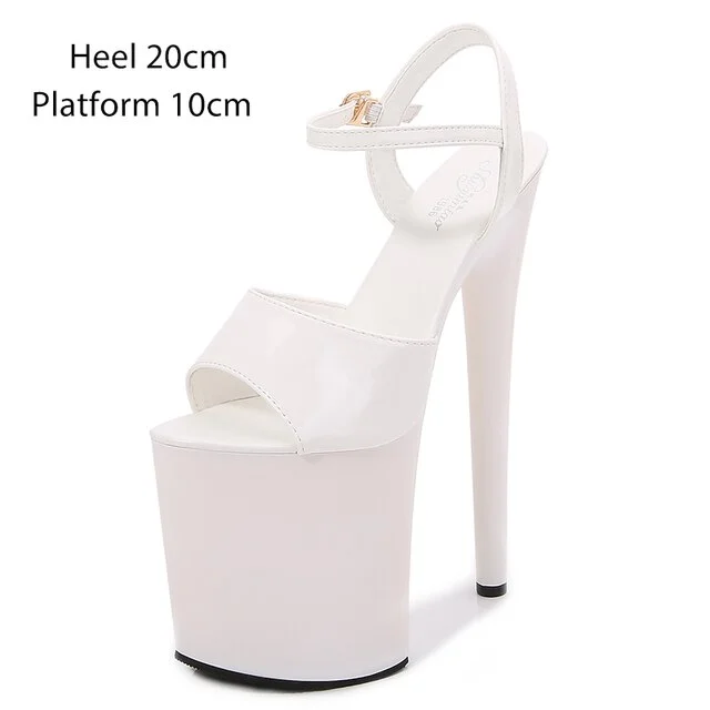 Qengg 2021 Model Shoes Women Sexy Catwalk Shoes Sandals 9 13 15 17 20 CM High Heels Platform Sandals Girls Shoe Party Club Drop Sales