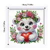 5D DIY Partial Special Shaped Drill Diamond Painting Kit Bear Decor With Frame Kit 18x18cm