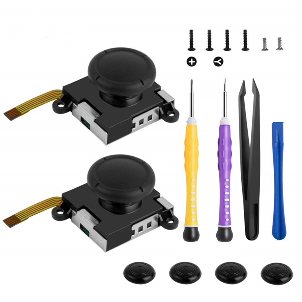 

16 in 1 3D Analog Thumb Stick Repair Parts for Switch NS Controller Caps, 501 Original