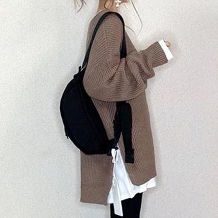Casual Solid Color Oversize Sweater Top