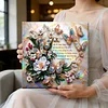 Framed Diamond Painting - Special Shaped - Butterfly Flower (25x25cm)