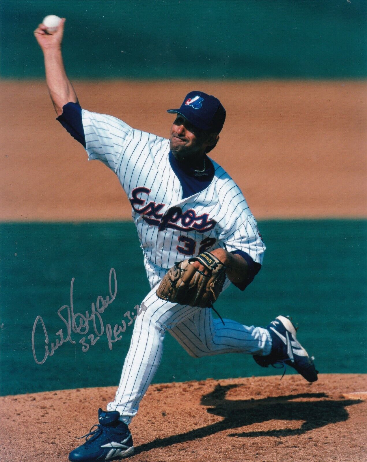 ANTHONY TELFORD MONTREAL EXPOS ACTION SIGNED 8x10