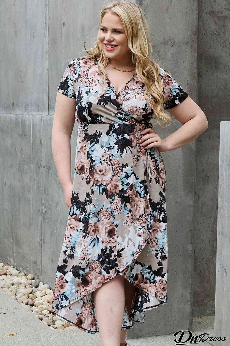 Heimish Give Me Roses Full Size Floral Maxi Wrap Dress