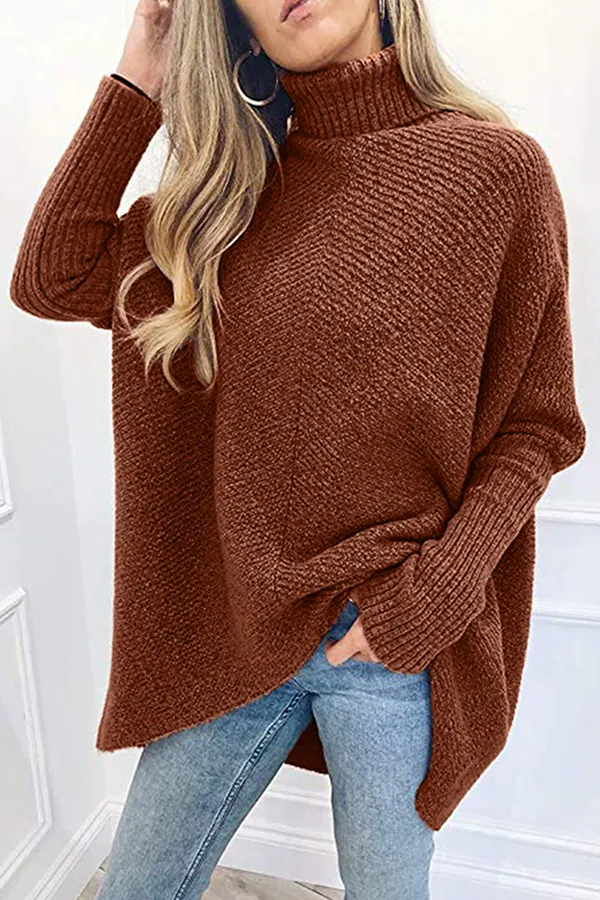 Casual Solid Basic Turtleneck Tops Sweater(7 Colors)
