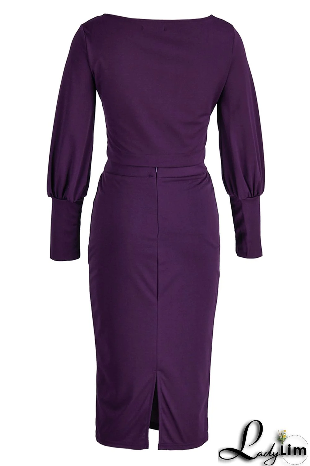 Brownness Fashion Casual Solid Basic Oblique Collar Long Sleeve Dresses