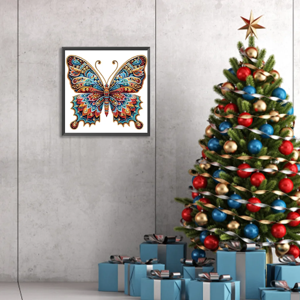 Diamond Painting - Partial Special Shaped Drill - Gorgeous Butterfly(Canvas|30*30cm)