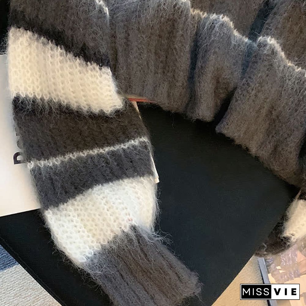 Chic Stripe Colorblock Sweater