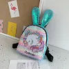 Kid Baby Girls Sequins Unicorn Backpack School Bag Shining Daypack