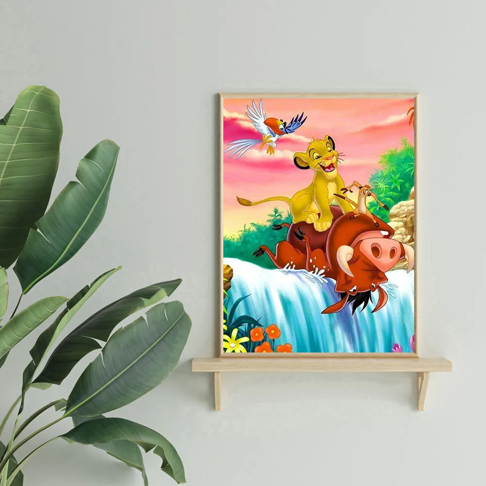 Diamond Painting - Full Round Drill - Lion King(30*40cm)
