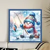 【Limited Stock Sale】Snowman Fishing-11CT Stamped Cross Stitch 40*40cm/15.75*15.75in tapestrymarket