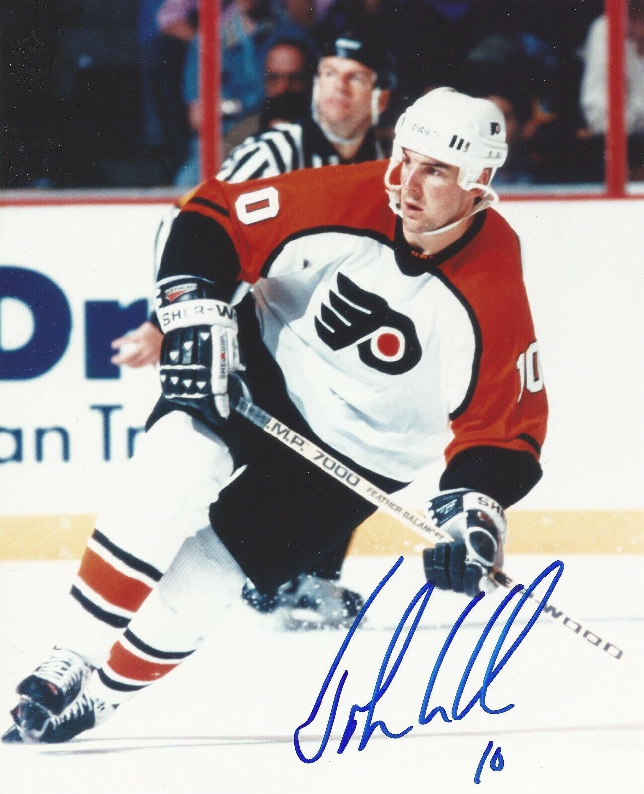 JOHN LECLAIR SIGNED PHILADELPHIA FLYER 8x10 Photo Poster painting #2 with COA - LEGION OF DOOM