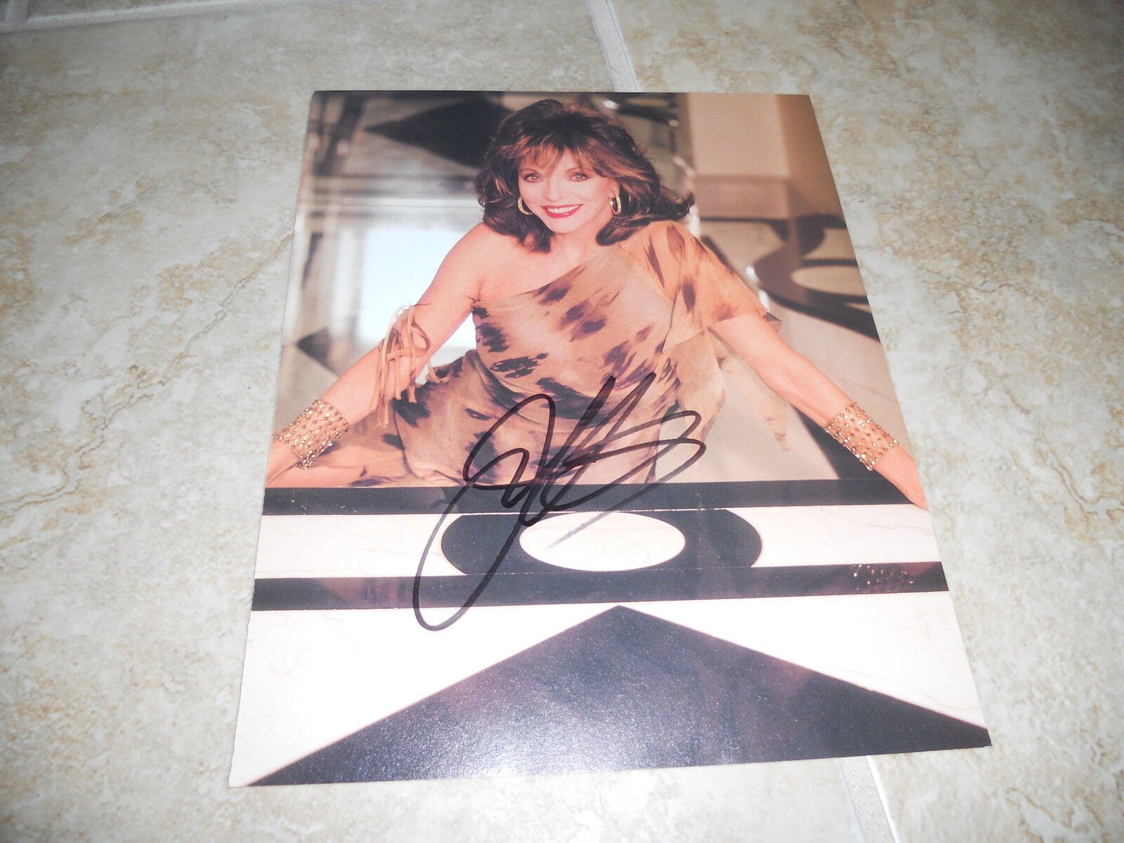 Joan Collins Sexy Signed Autographed 7.25x9.25