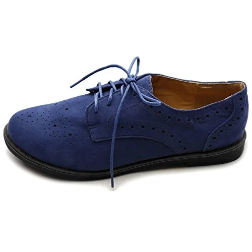 Navy Lace Up Oxfords School Flats Vdcoo