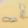 Poodle Hoop Earrings 925 Sterling Silver 